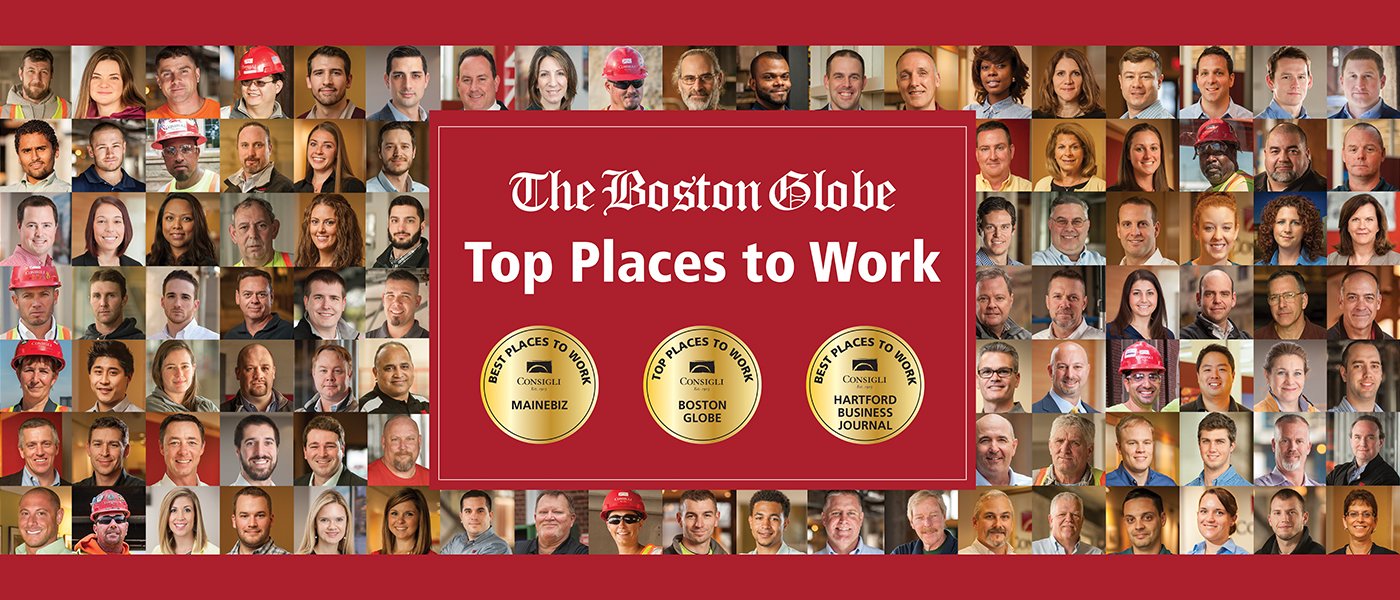 Consigli Named a "Top Place to Work" by The Boston Globe for the Eighth